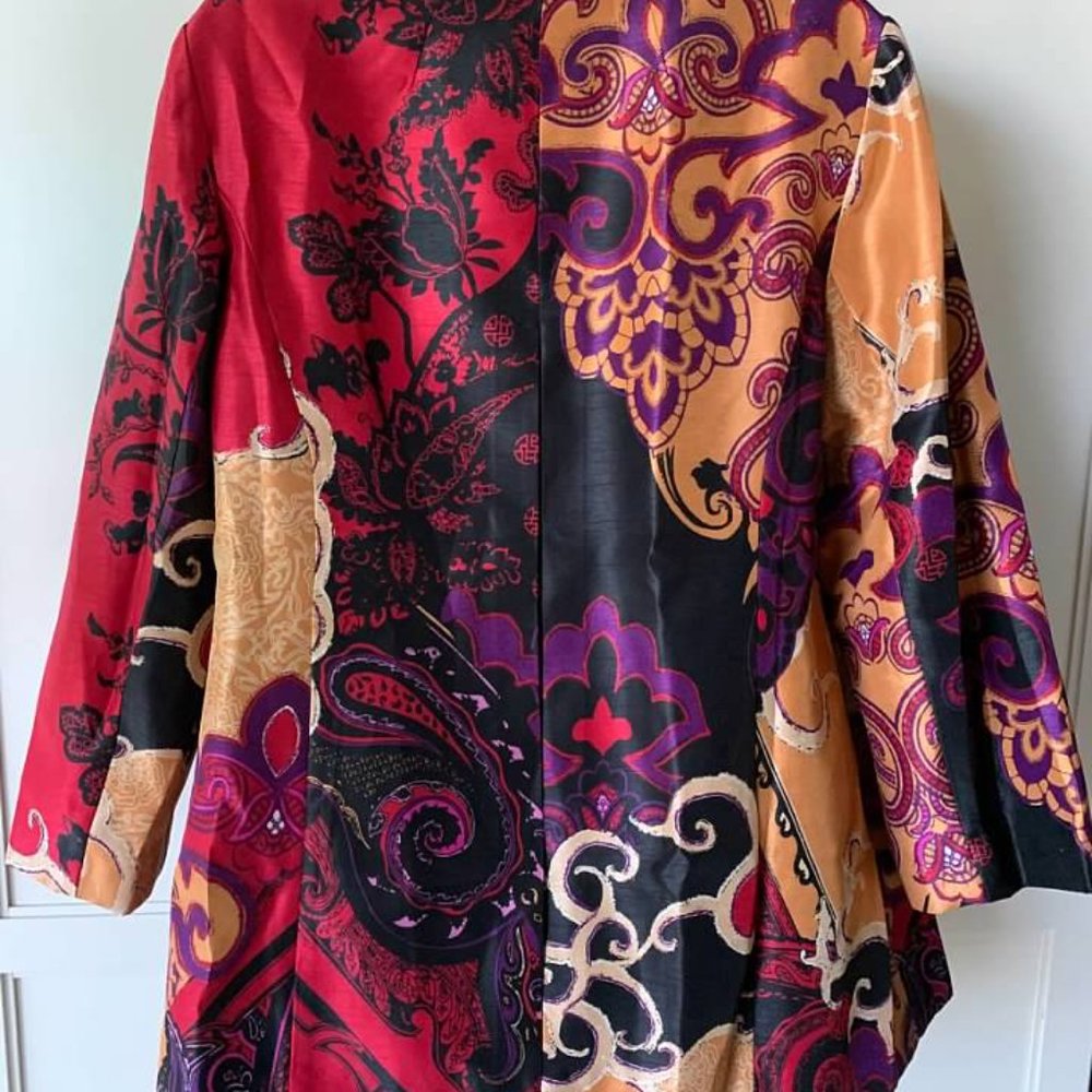 Chico's Festive Multicolor Jacket - Picture 3 of 3